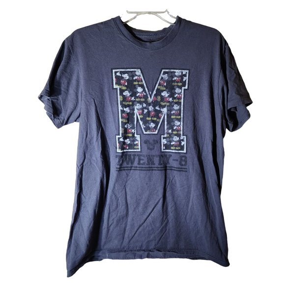 Disney Mickey Mouse 28 Womens Gray Short Sleeve Tee Shirt SZ L\ - Picture 1 of 5